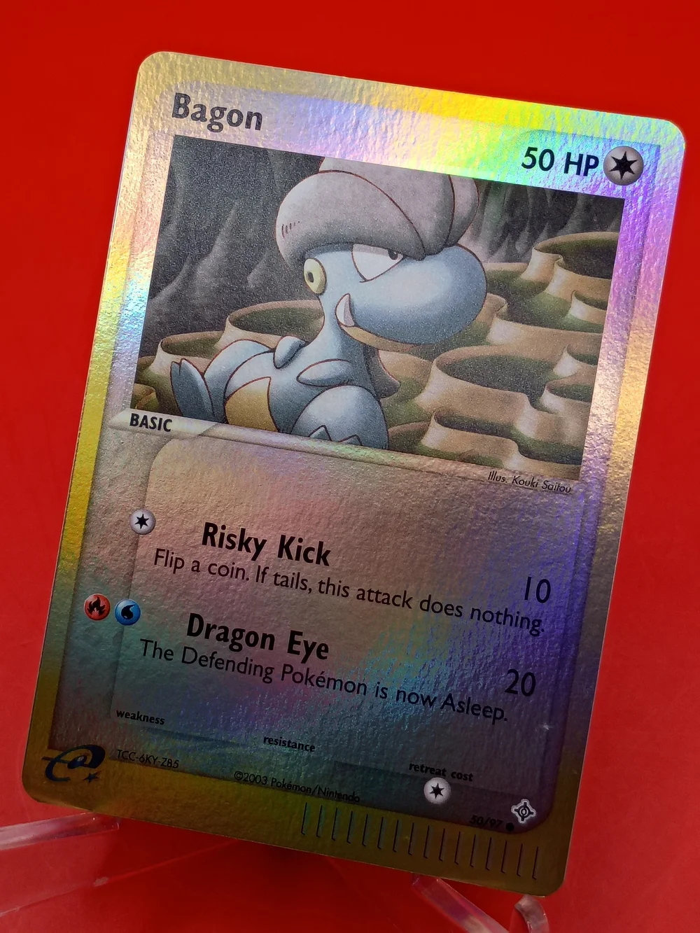 Bagon 50/97 EX Dragon e-Reader Series Reverse Holo Near Mint Pokémon